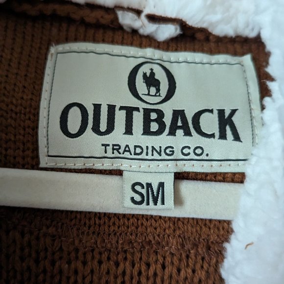 Outback Trading Co. Suede and Knit Sherpa Sweater Jacket - Picture 2 of 5